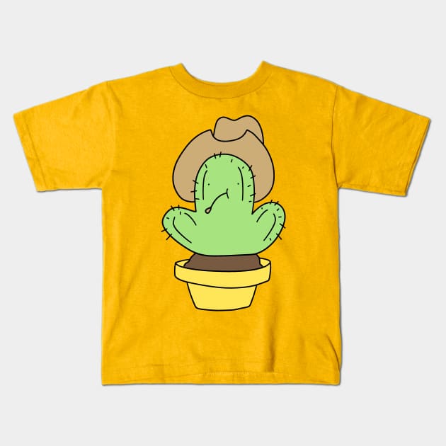 Cowboy Cactus Kids T-Shirt by saradaboru